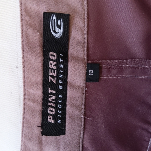 Point Zero Mauve Micro Suede Straight Leg Y2K Pant- Sz. 13 - Picture 6 of 8